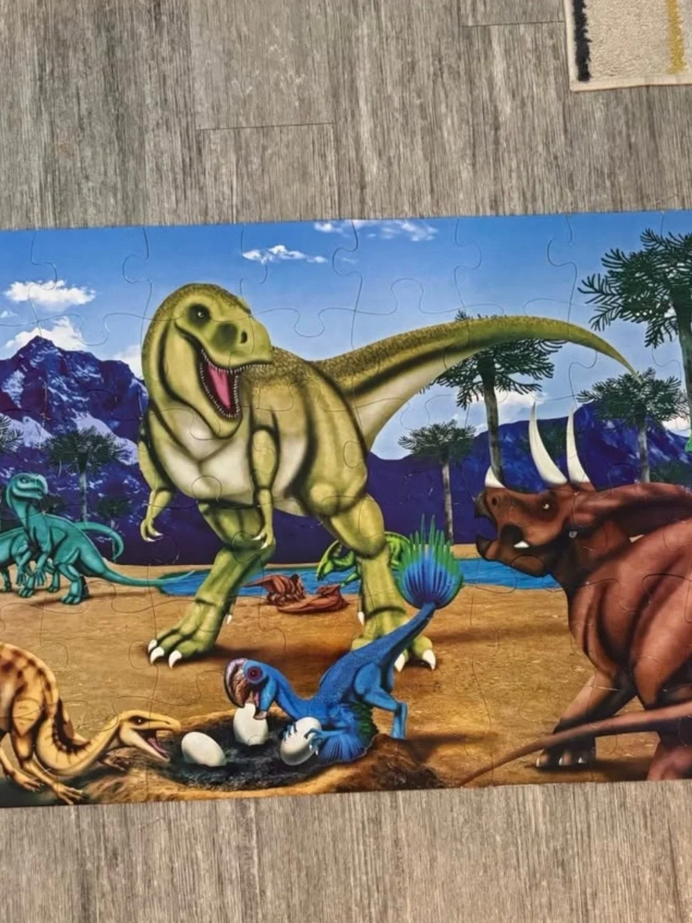 Dinosaur Jumbo Floor Puzzle - Green